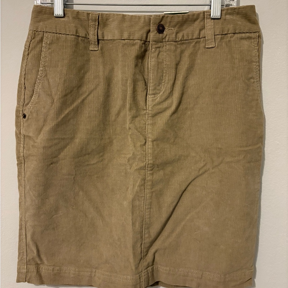 NWT Women’s Eddie Bauer Tan Corduroy Skirt